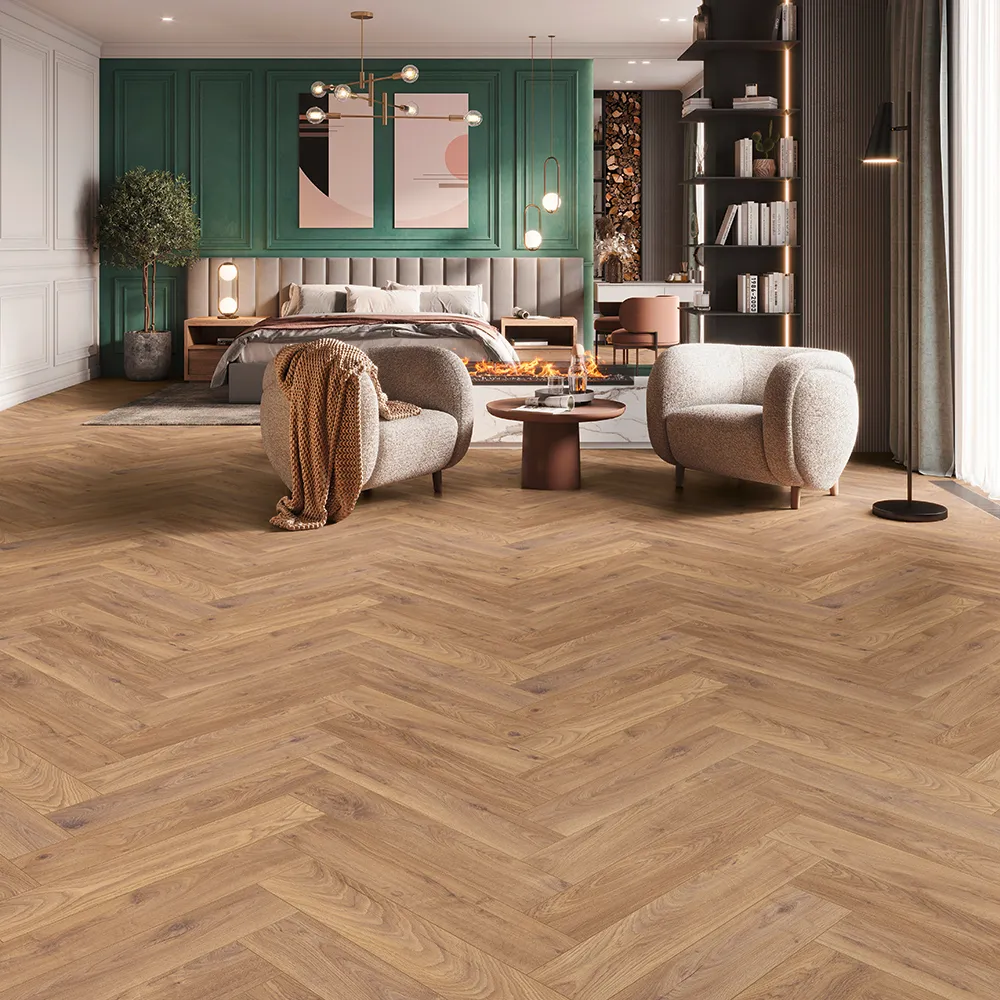 Herringbone wood flooring