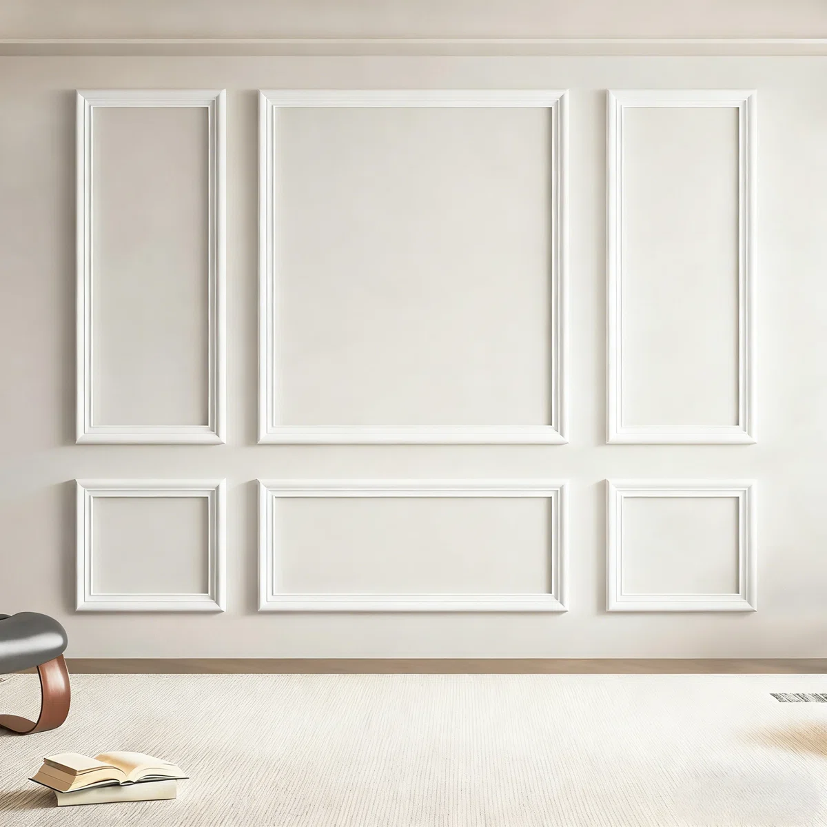 Decorative wall molding and interior paint