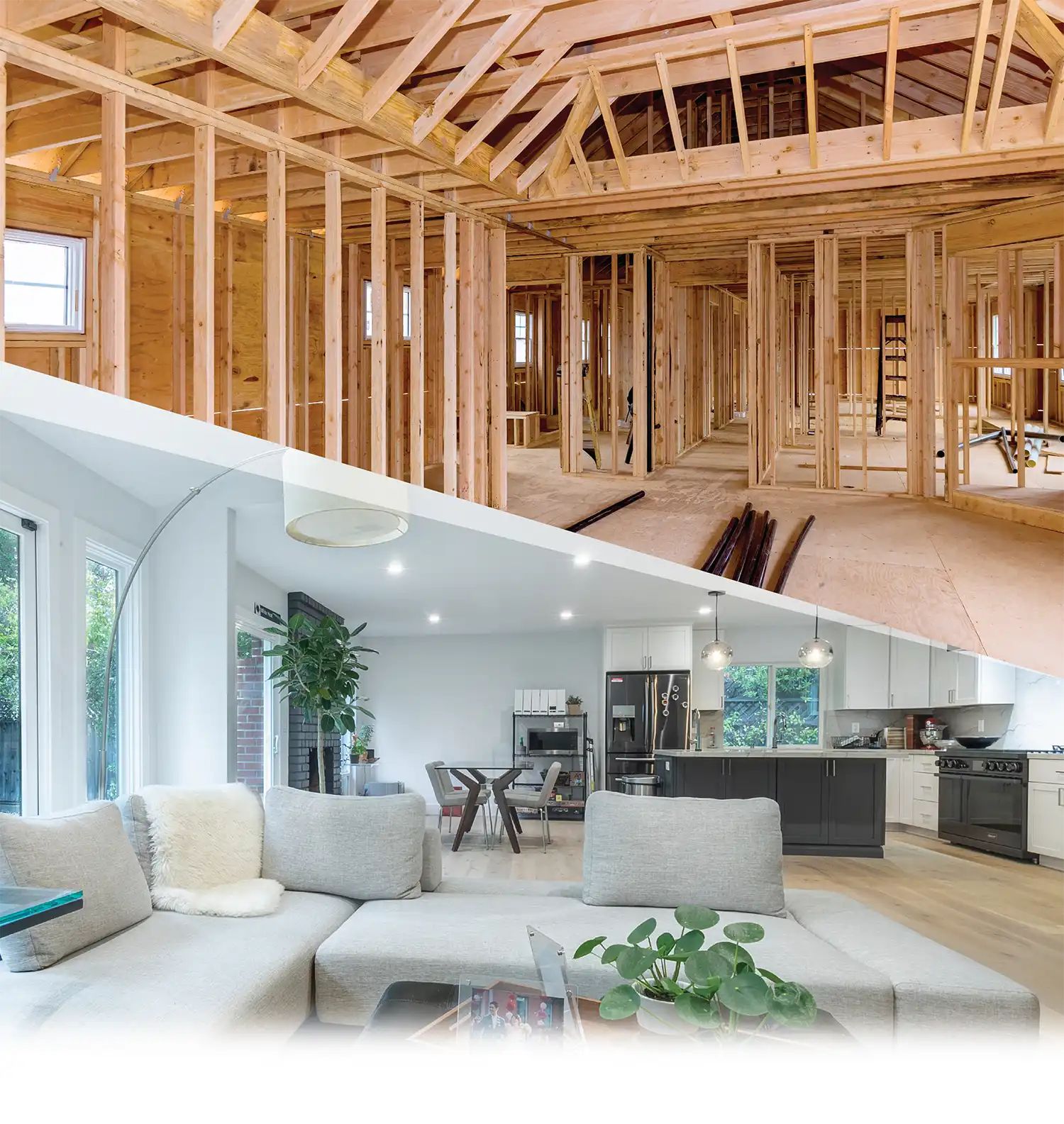 Home remodeling before and after